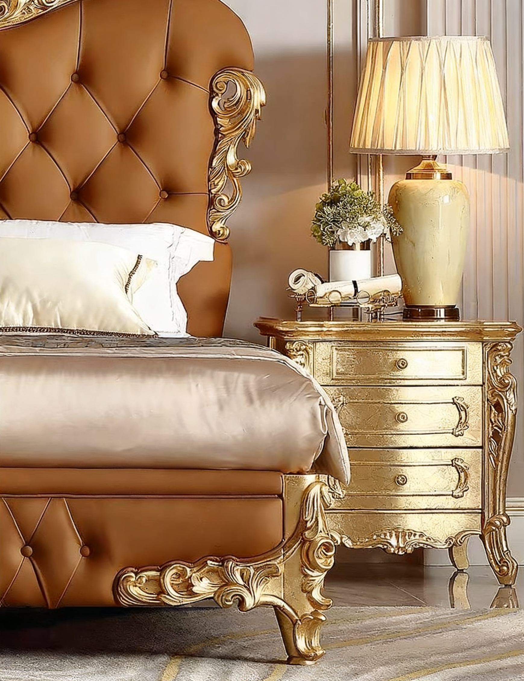 Versailles French Bedside Table image 3