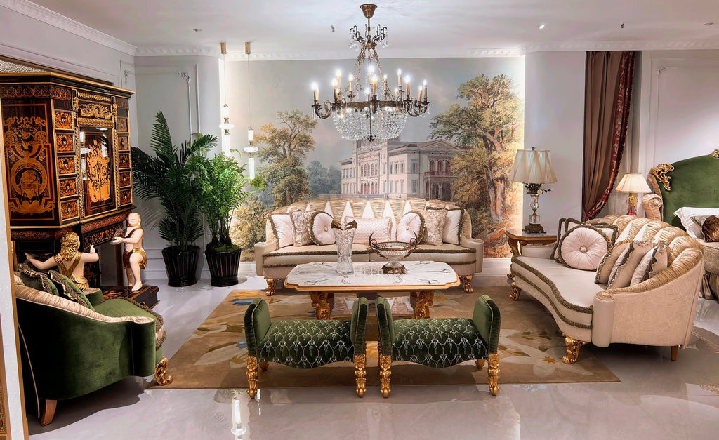 Lucienne French Imperial stool full view - GrandLiving Luxe