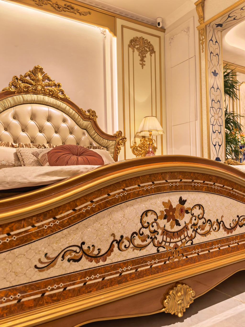 Adeline French Imperial bed full frame view - GrandLiving Luxe
