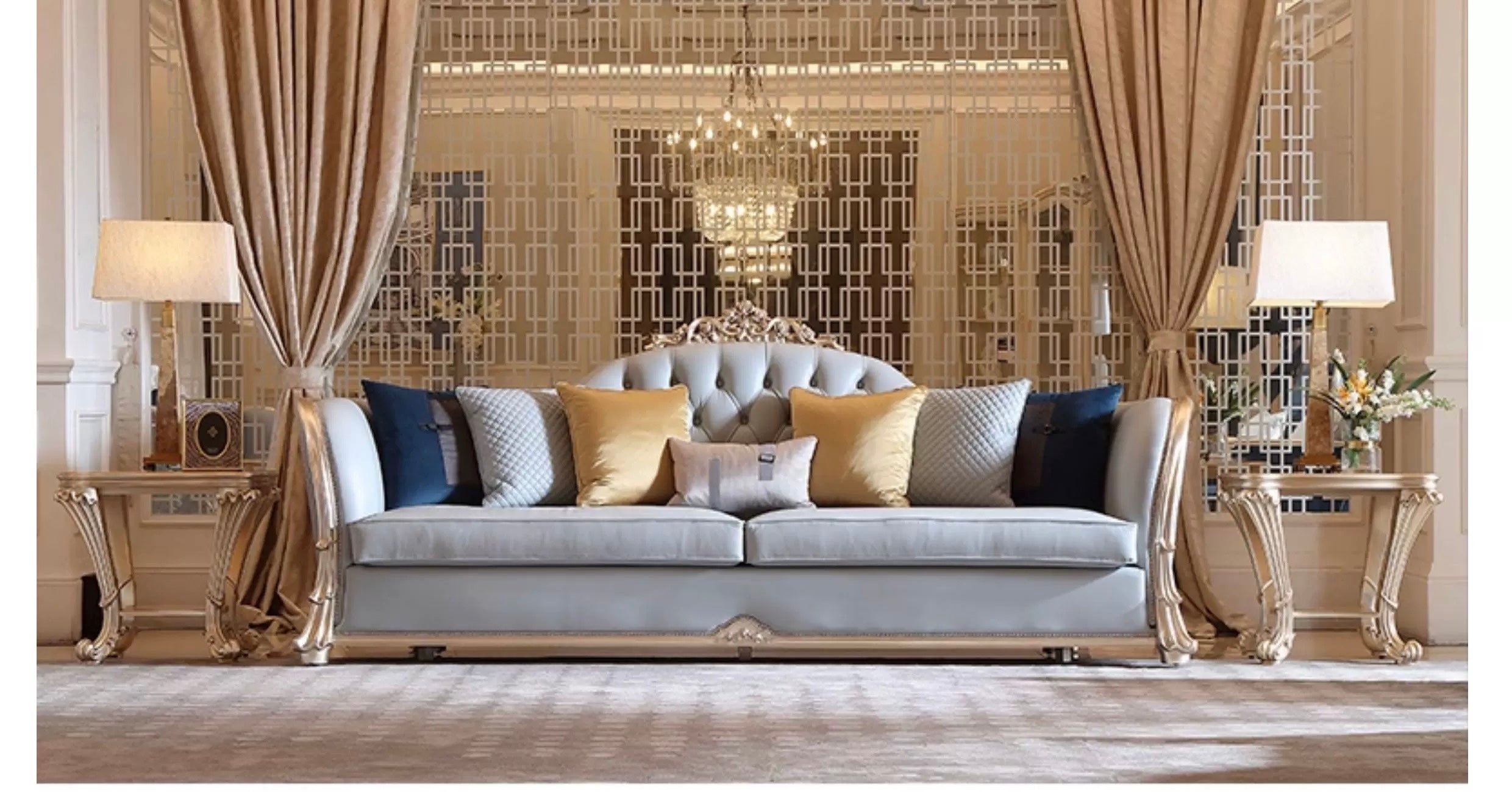 Étoile French Solid Wood Sofa