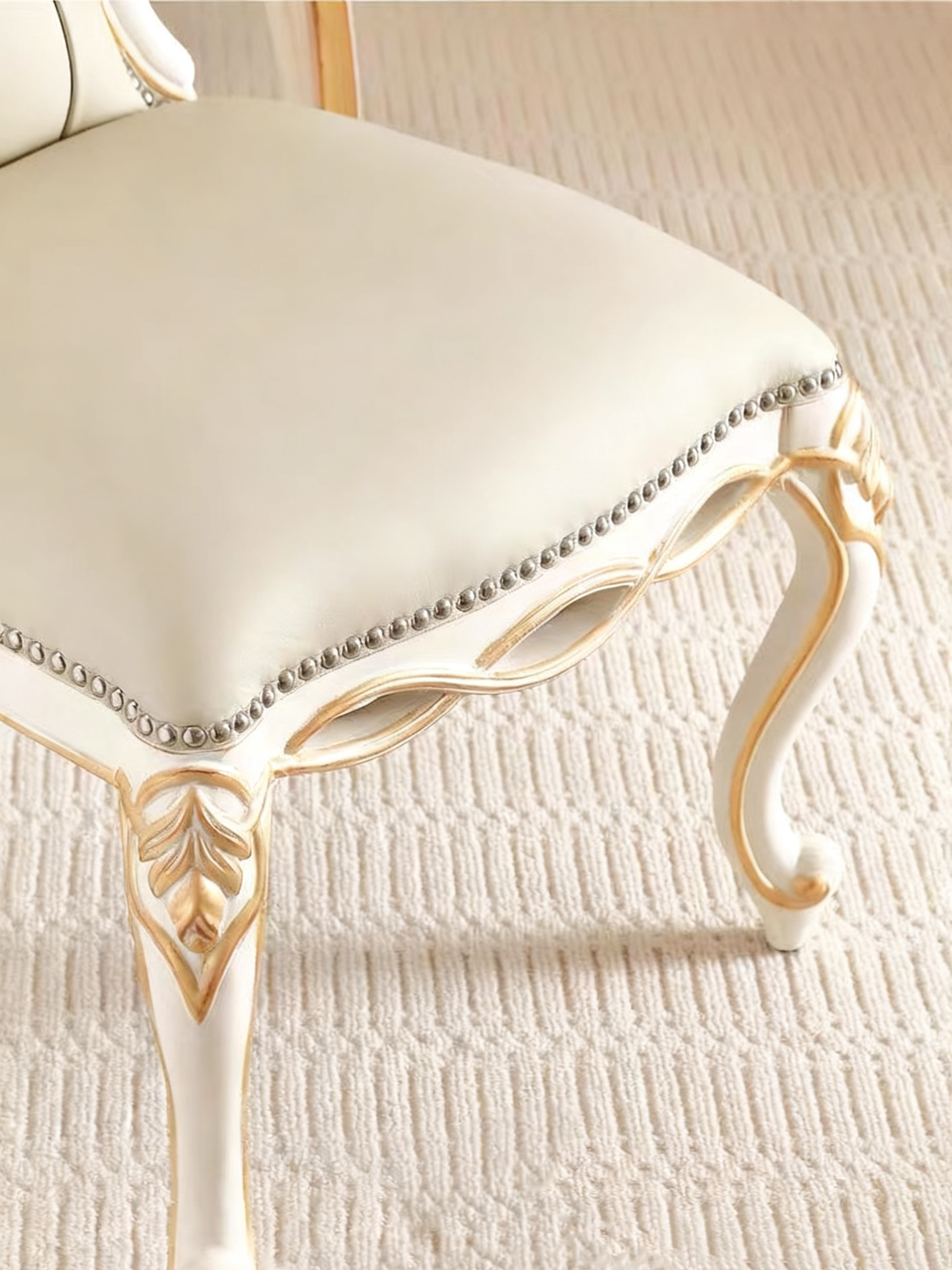 Ivory Bloom French Vintage Dining Chair image 2