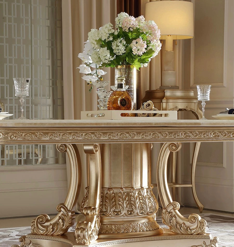Rose Manor French Marble Dining Table image 4