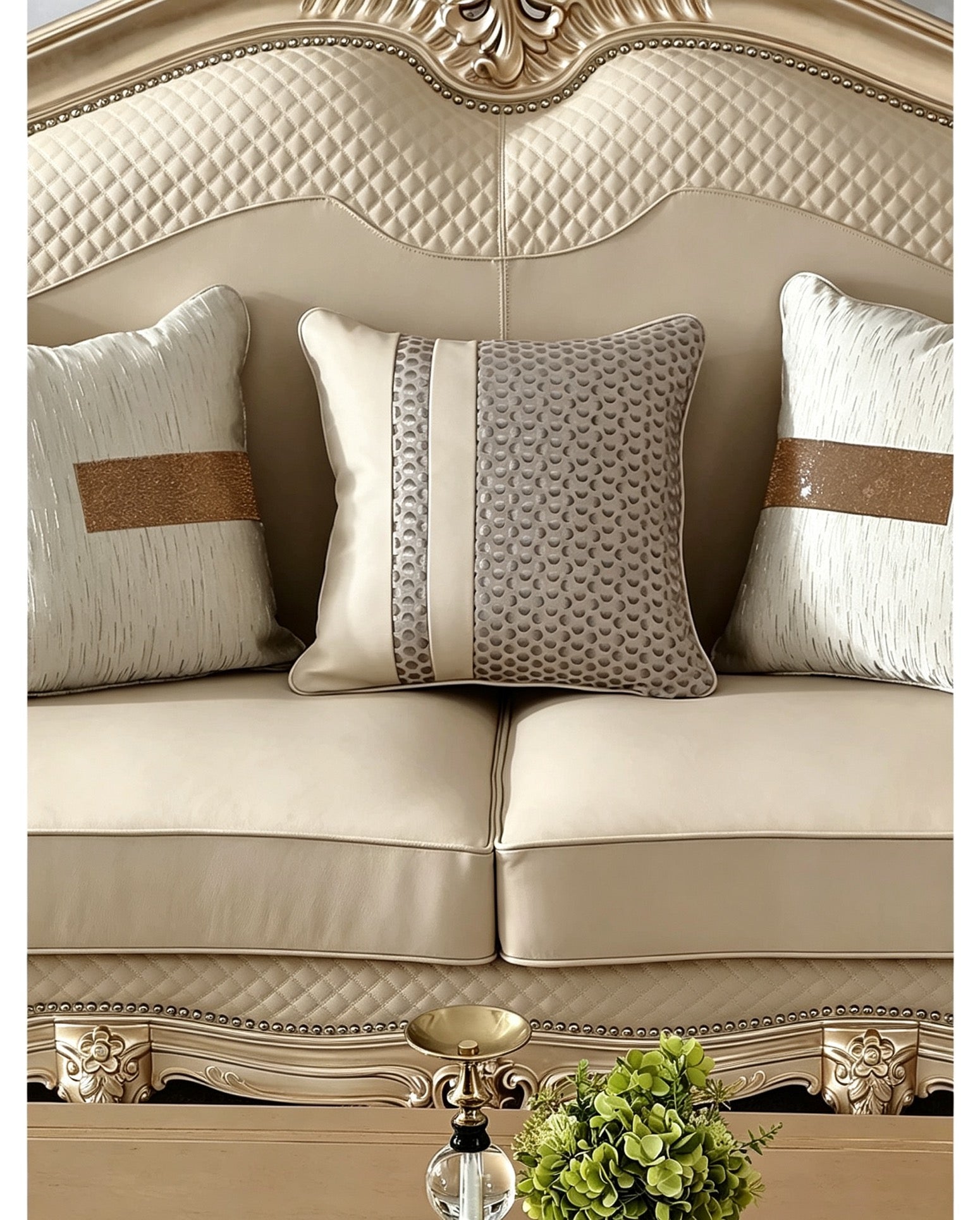 Impériale French Solid Wood Sofa