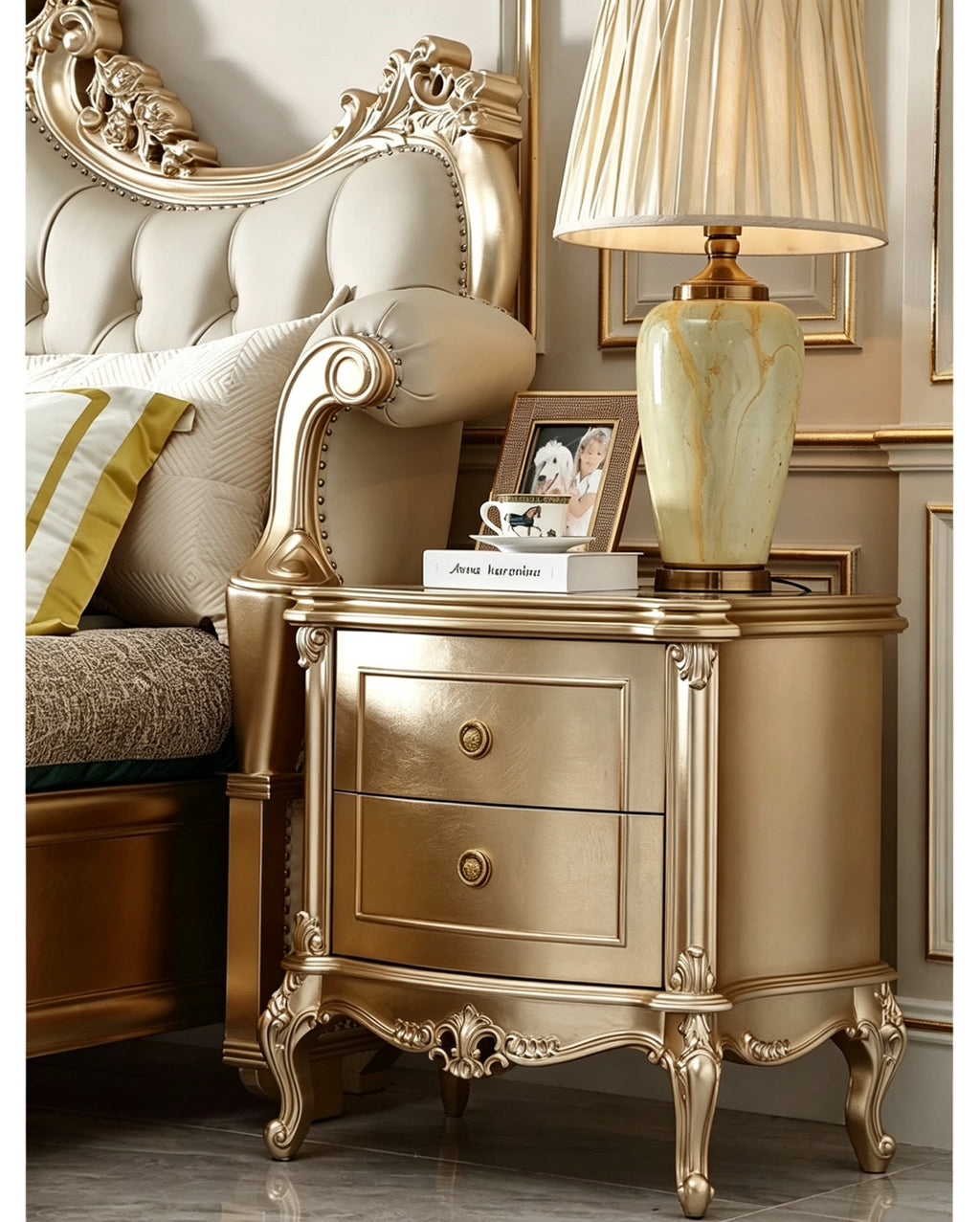 Amour French Bedside Table