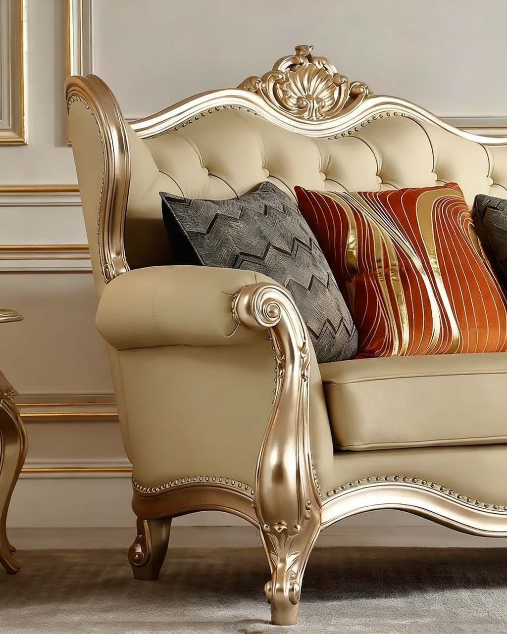 Château French Solid Wood Sofa image 2
