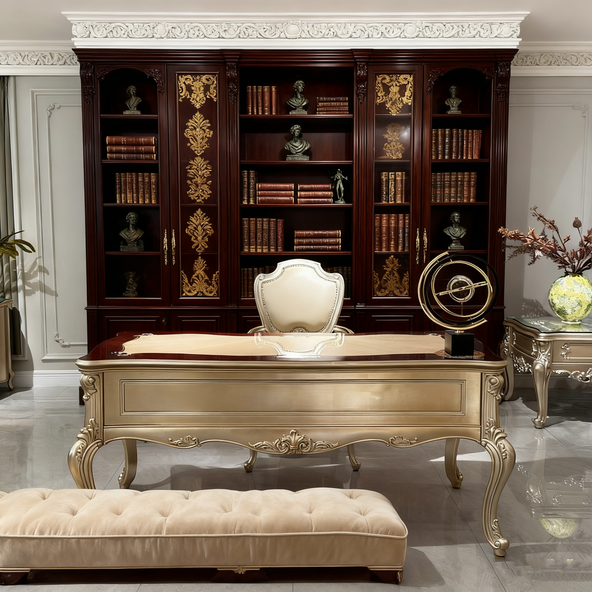 Veloria French Office Desk & Chair image 9
