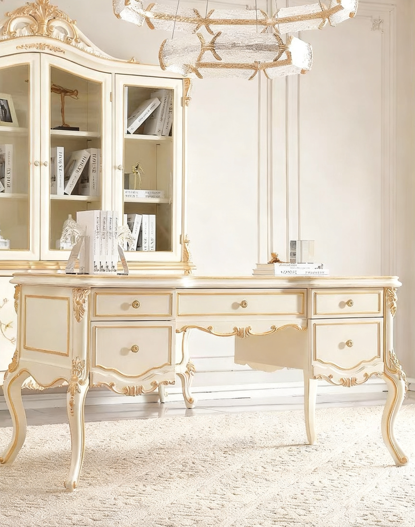 Ivory Luxe French Vintage Bookcase image 9