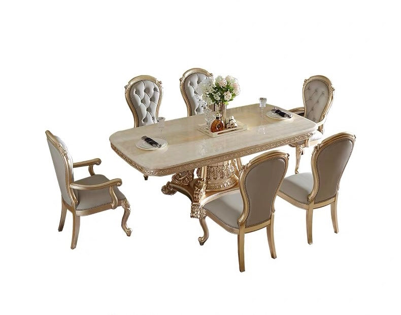 Rose Manor French Marble Dining Table image 10