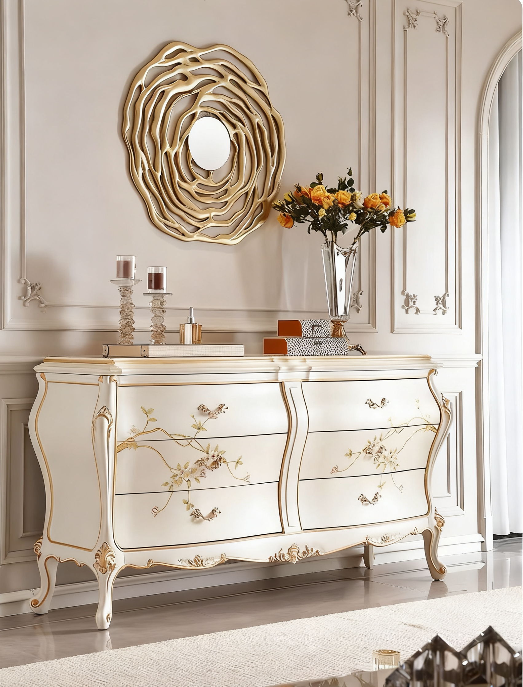 Eternal Bloom French Vintage Drawer Chest image 12