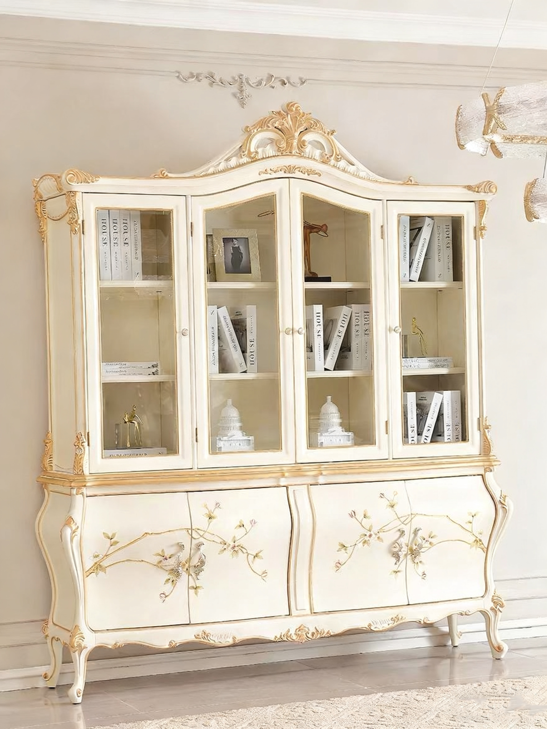 Ivory Luxe French Vintage Bookcase image 1