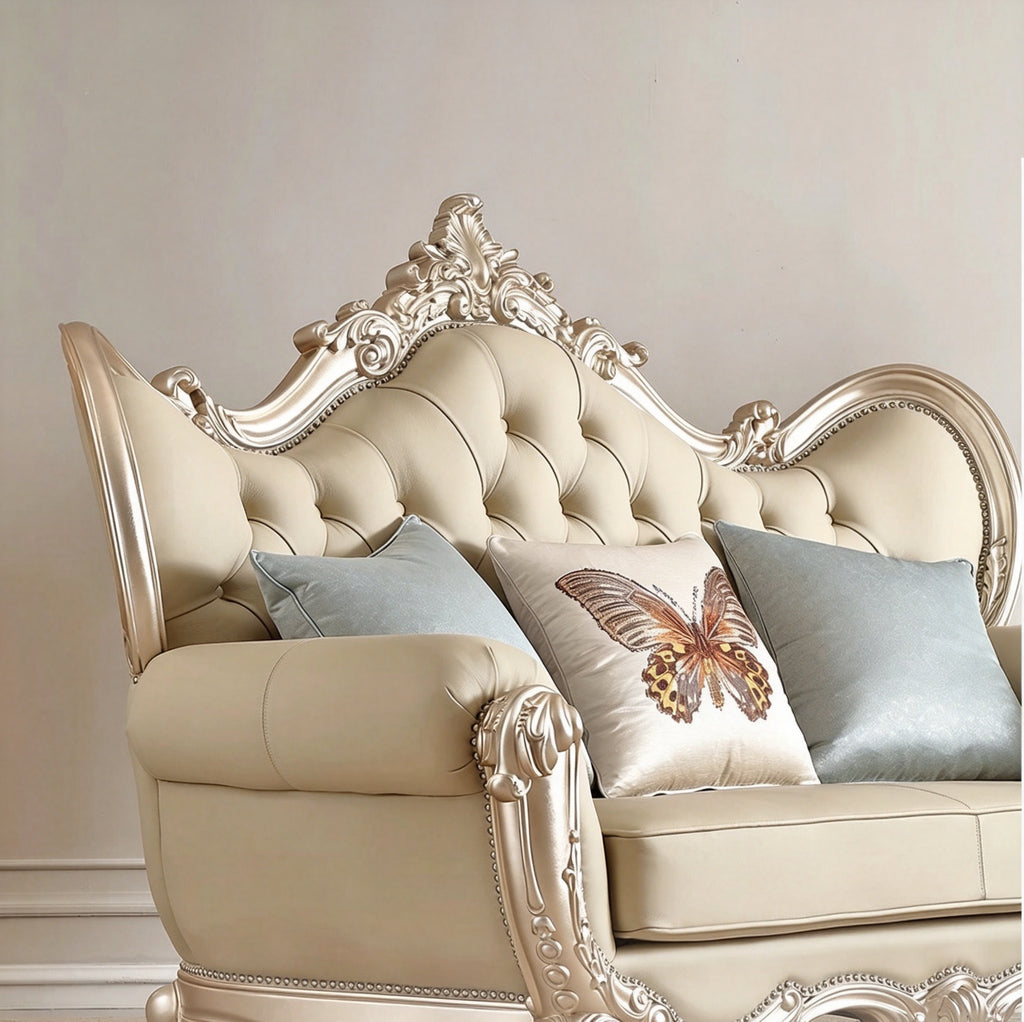 Fleur French Solid Wood Sofa