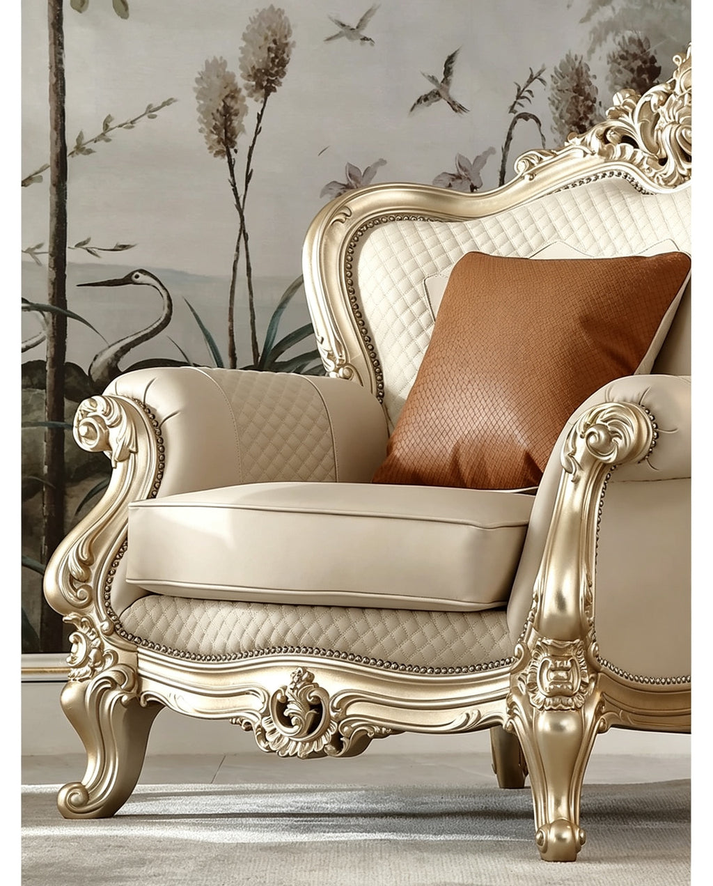 Impériale French Solid Wood Sofa