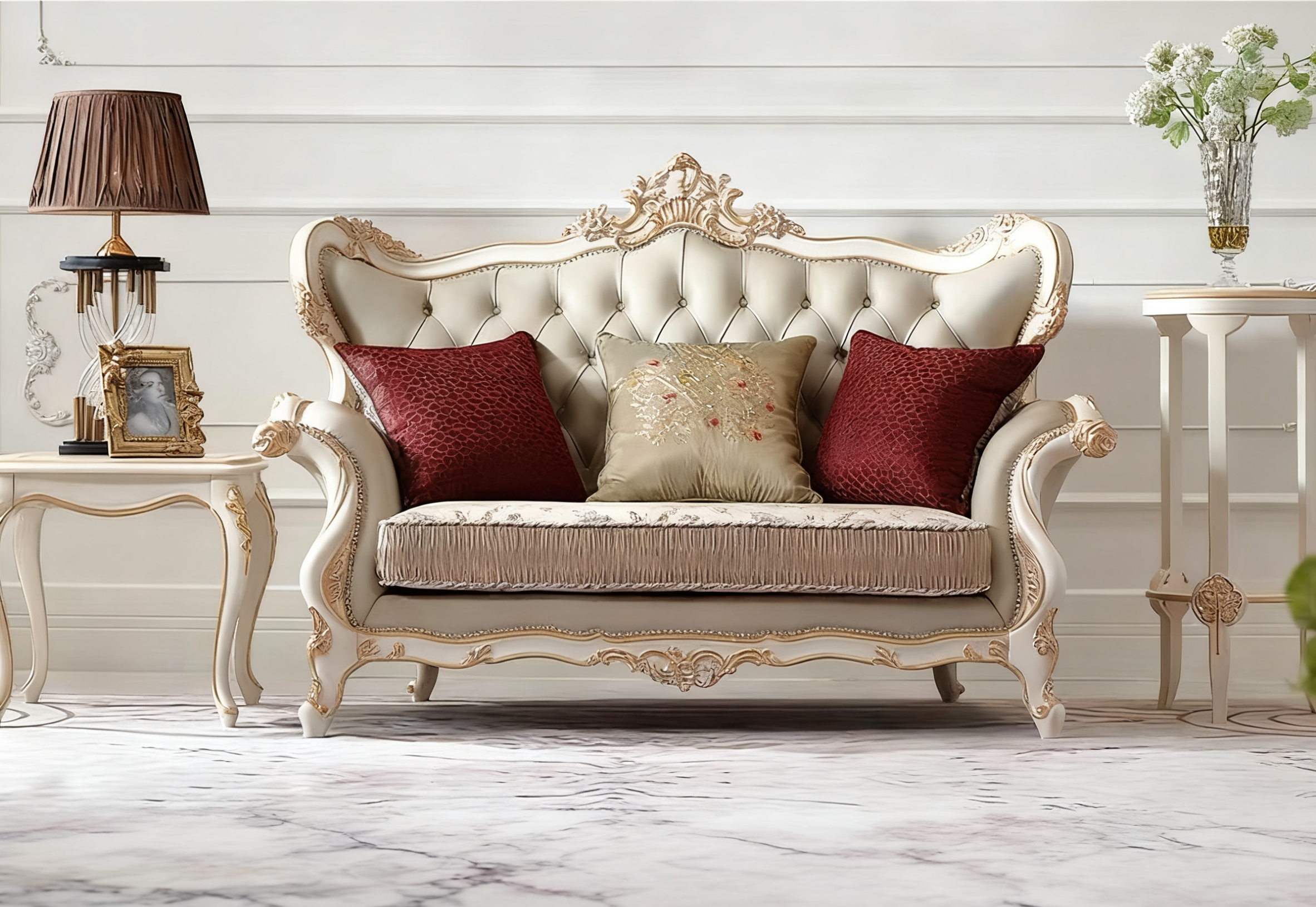 Harmony French Vintage Sofa image 6