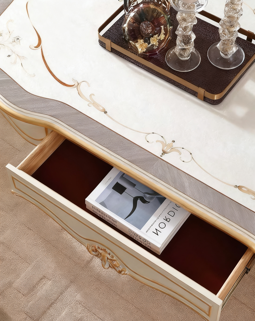 Pearl Whisper French Vintage Coffee Table image 1