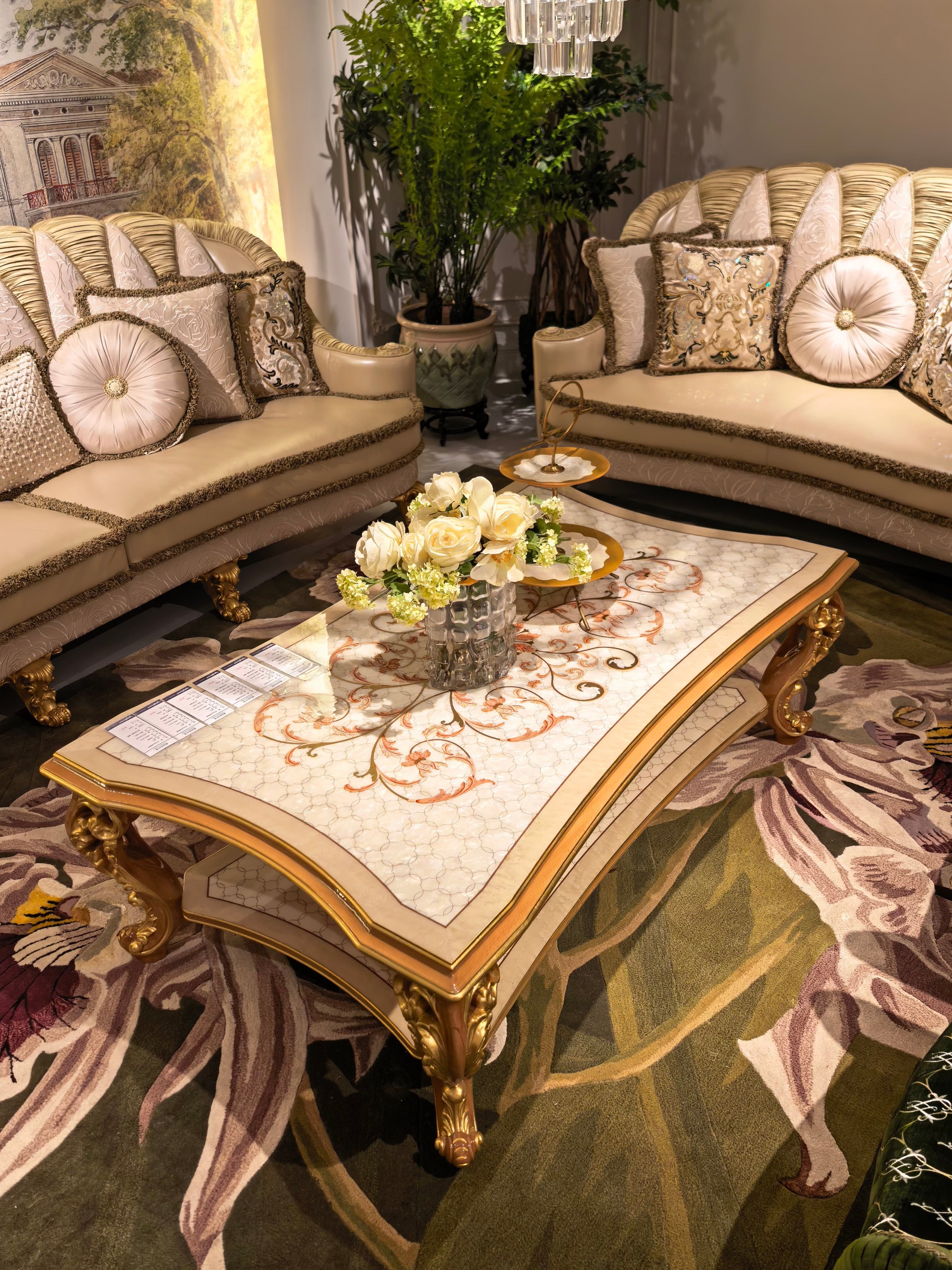 Charlotte French Imperial sofa additional angle view - GrandLiving Luxe