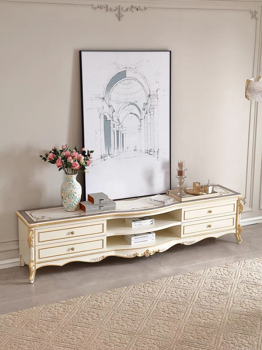 Victorian Shell French Vintage TV Cabinet image 0