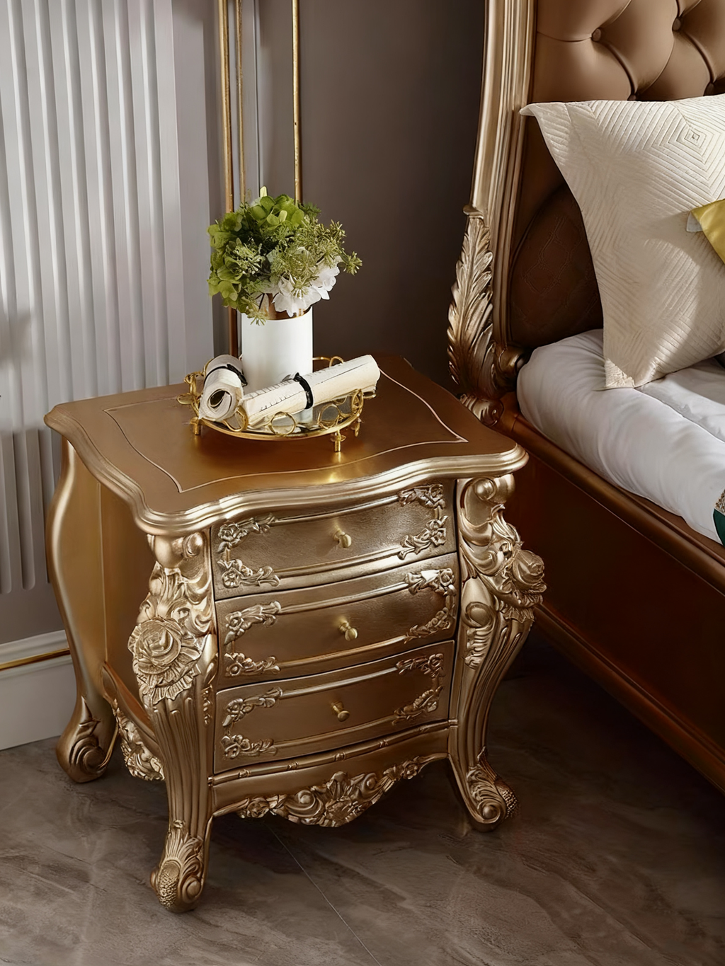 Royale French Bedside Table image 4