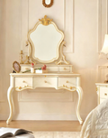 Ivory Grace French Vintage Dressing Table & Stool image 0