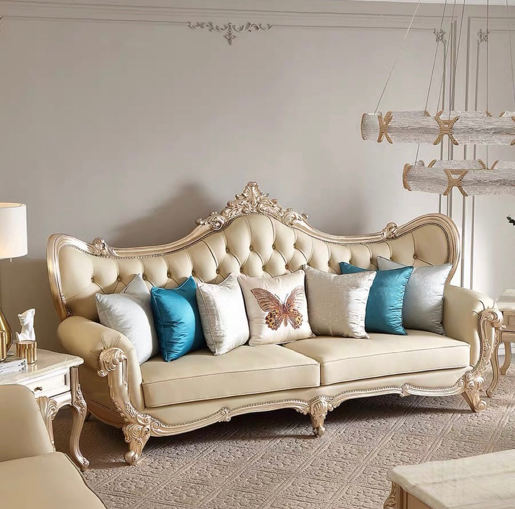 Fleur French Solid Wood Sofa image 4