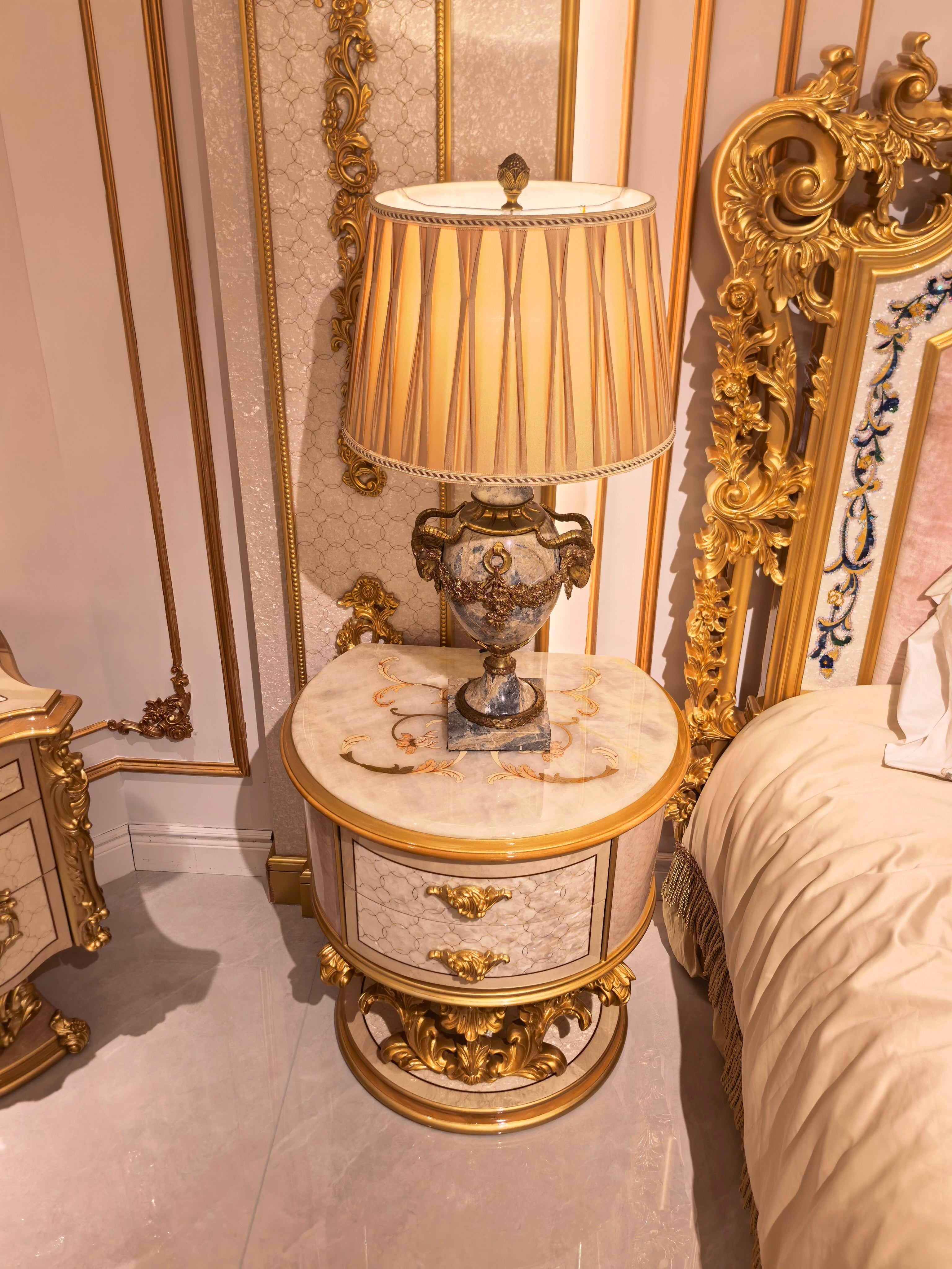 Delphine French Imperial bedside table additional angle - GrandLiving Luxe