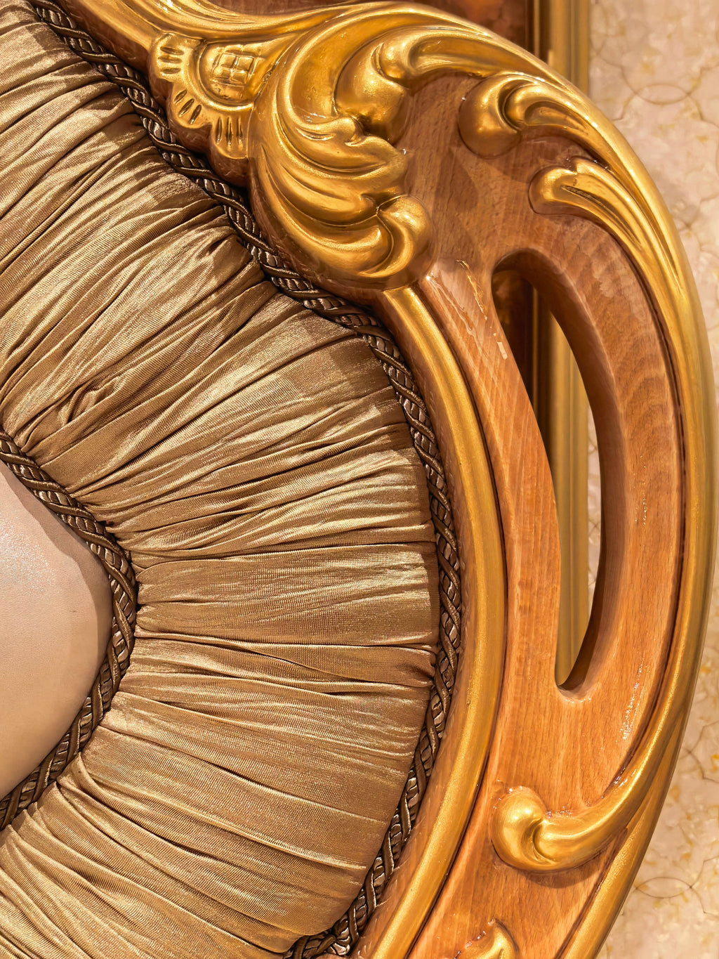 Vivienne French Imperial bed gold gilt finish close-up - GrandLiving Luxe