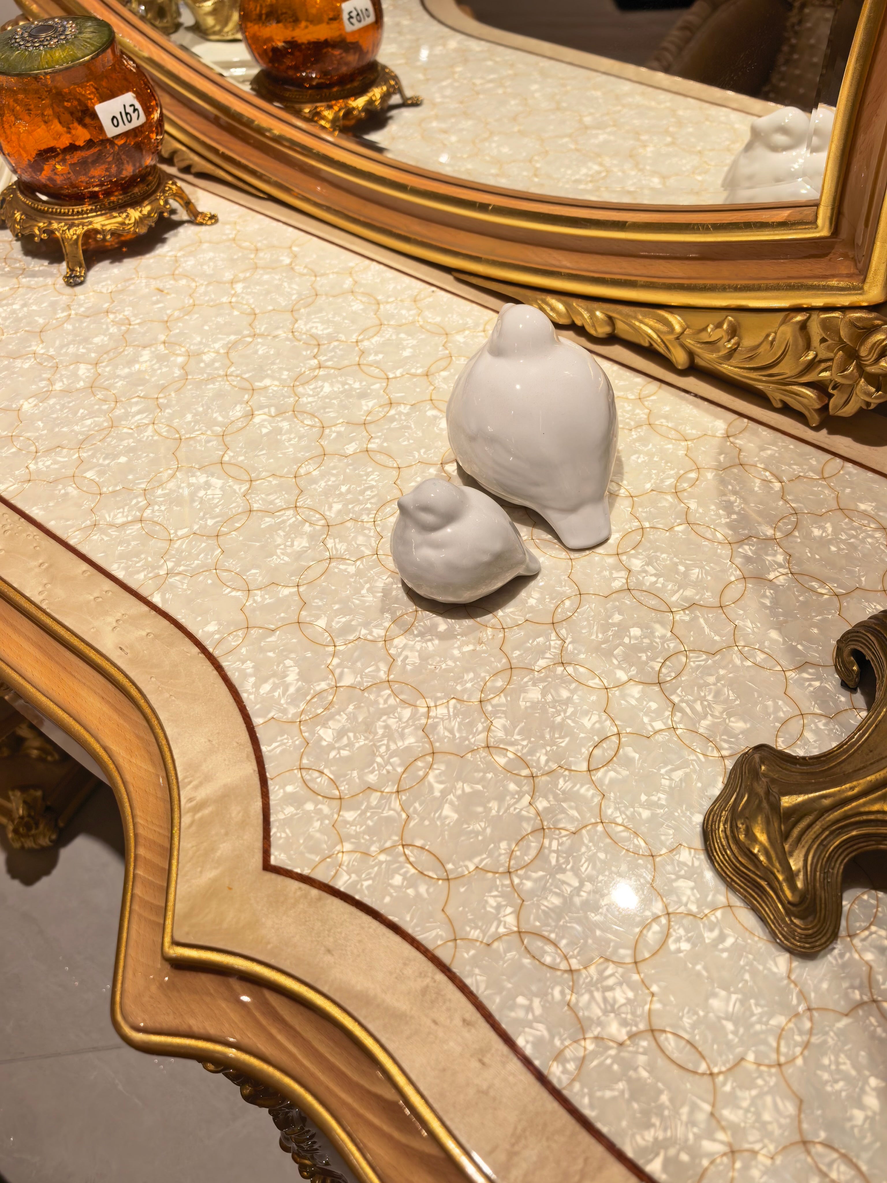 Seraphine French Imperial dressing table full view - GrandLiving Luxe