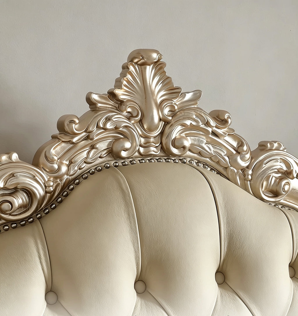 Fleur French Solid Wood Sofa