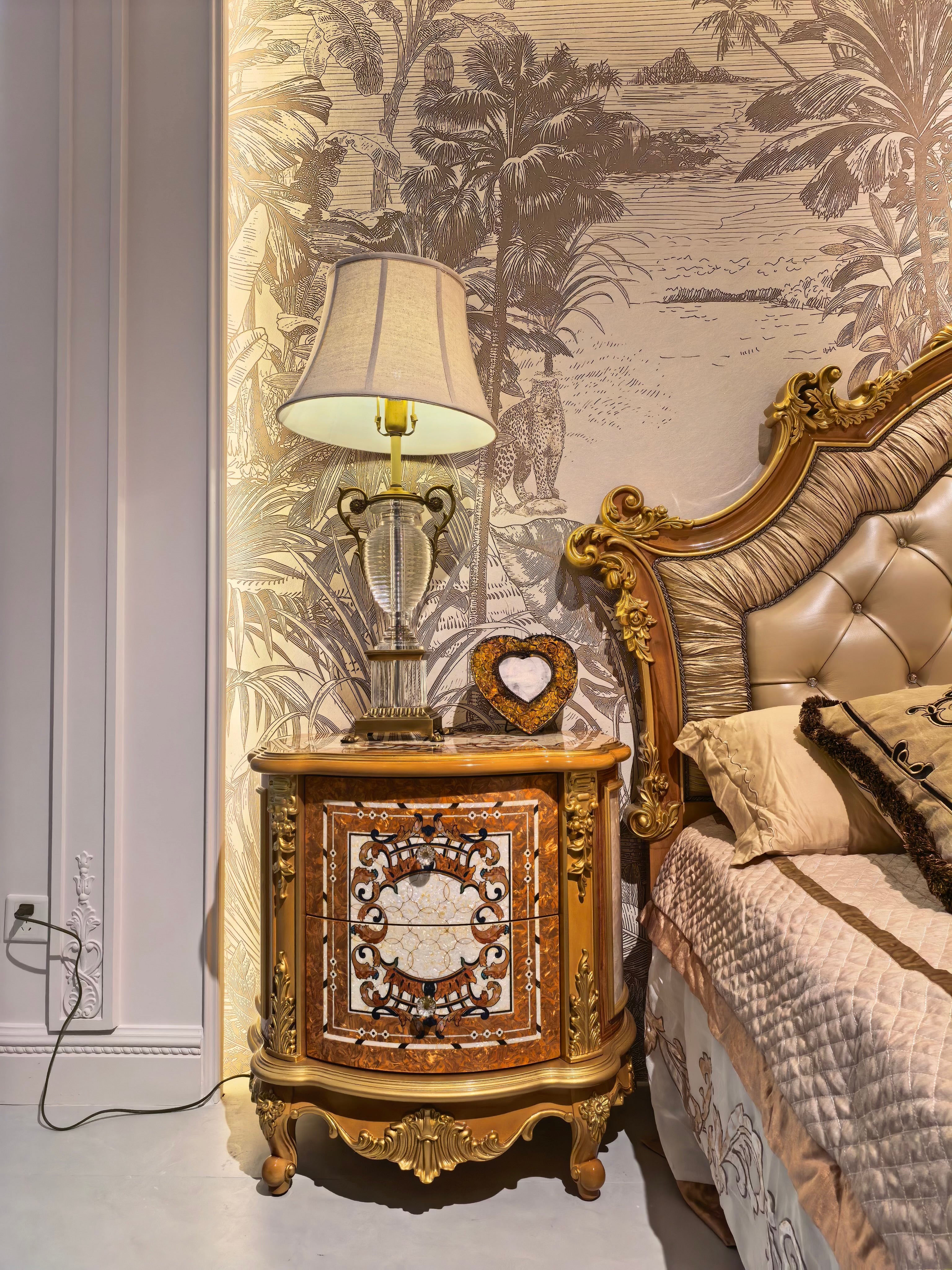 Colette French Imperial bedside table additional angle - GrandLiving Luxe