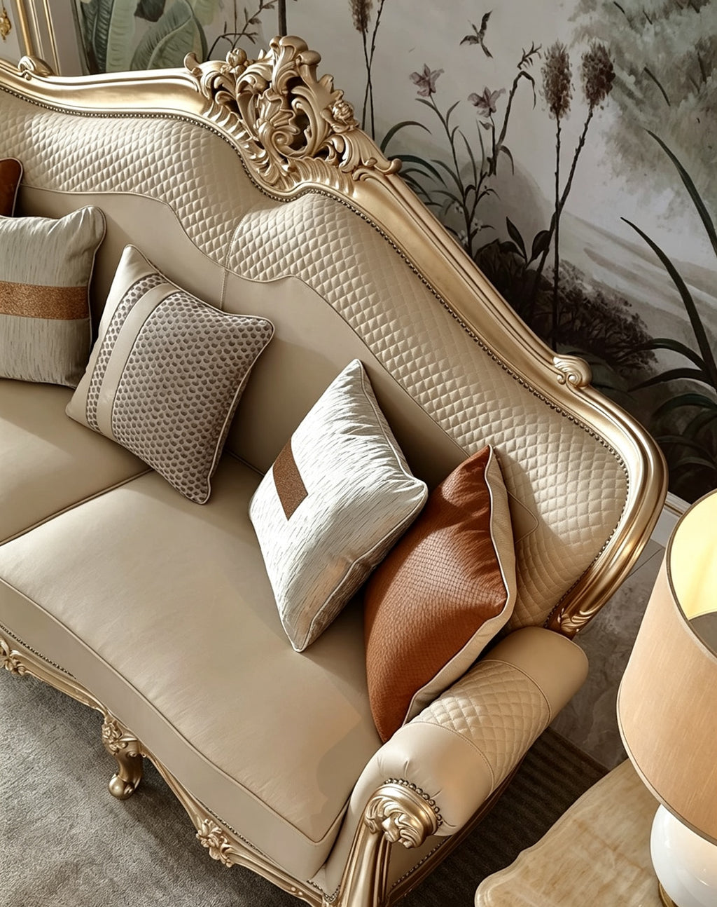 Impériale French Solid Wood Sofa