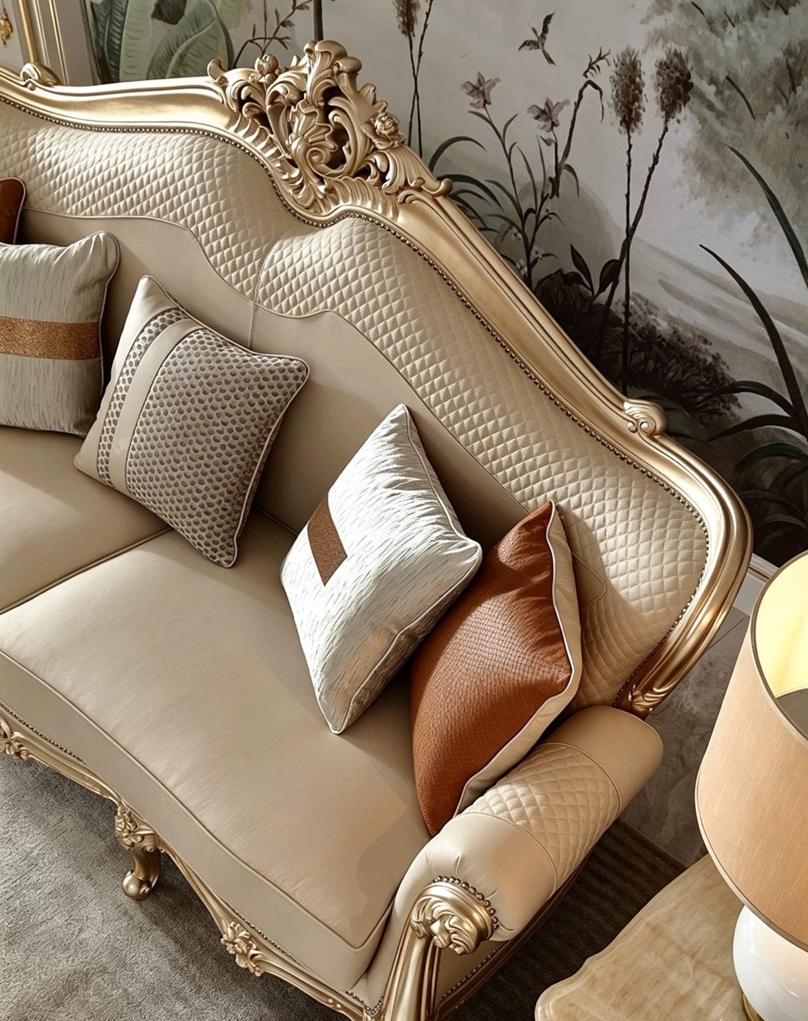 Impériale French Solid Wood Sofa