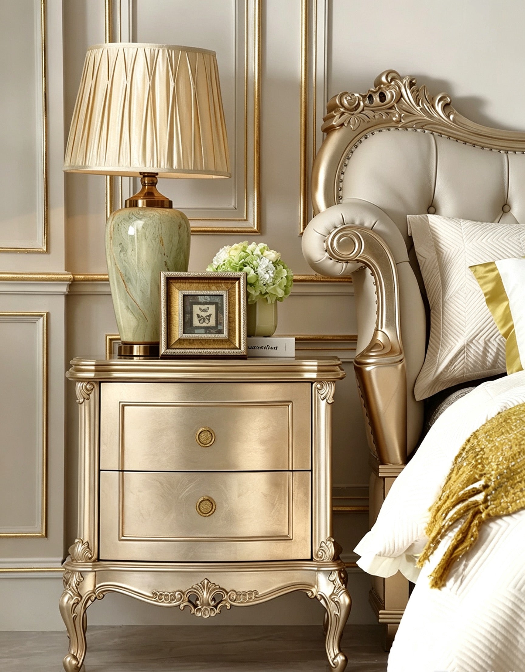 Amour French Bedside Table