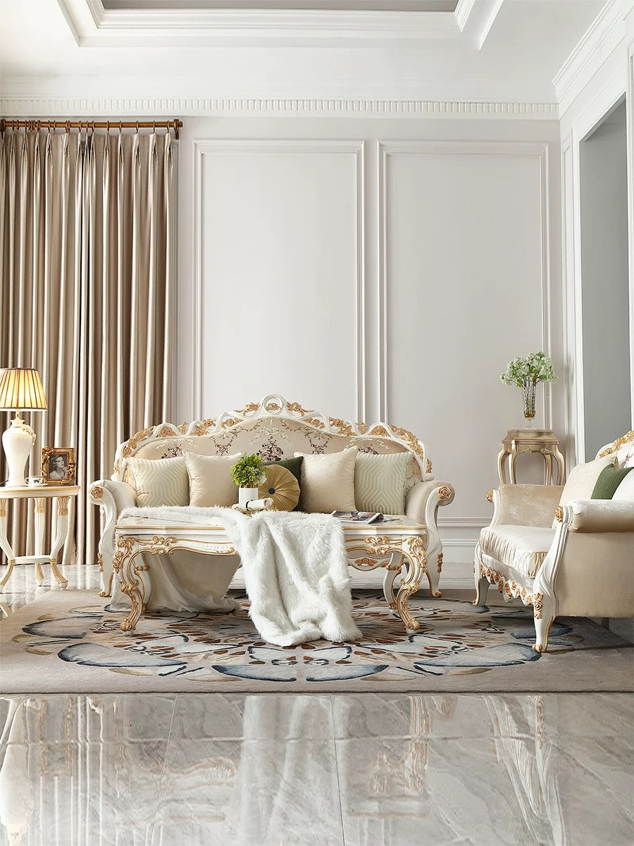Eternal Bloom Luxury French Vintage Sofa