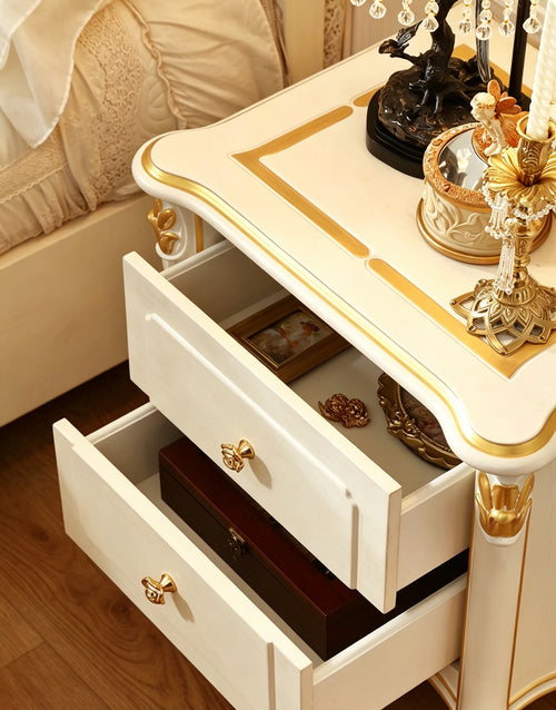 Luna White French Vintage Bedside Table