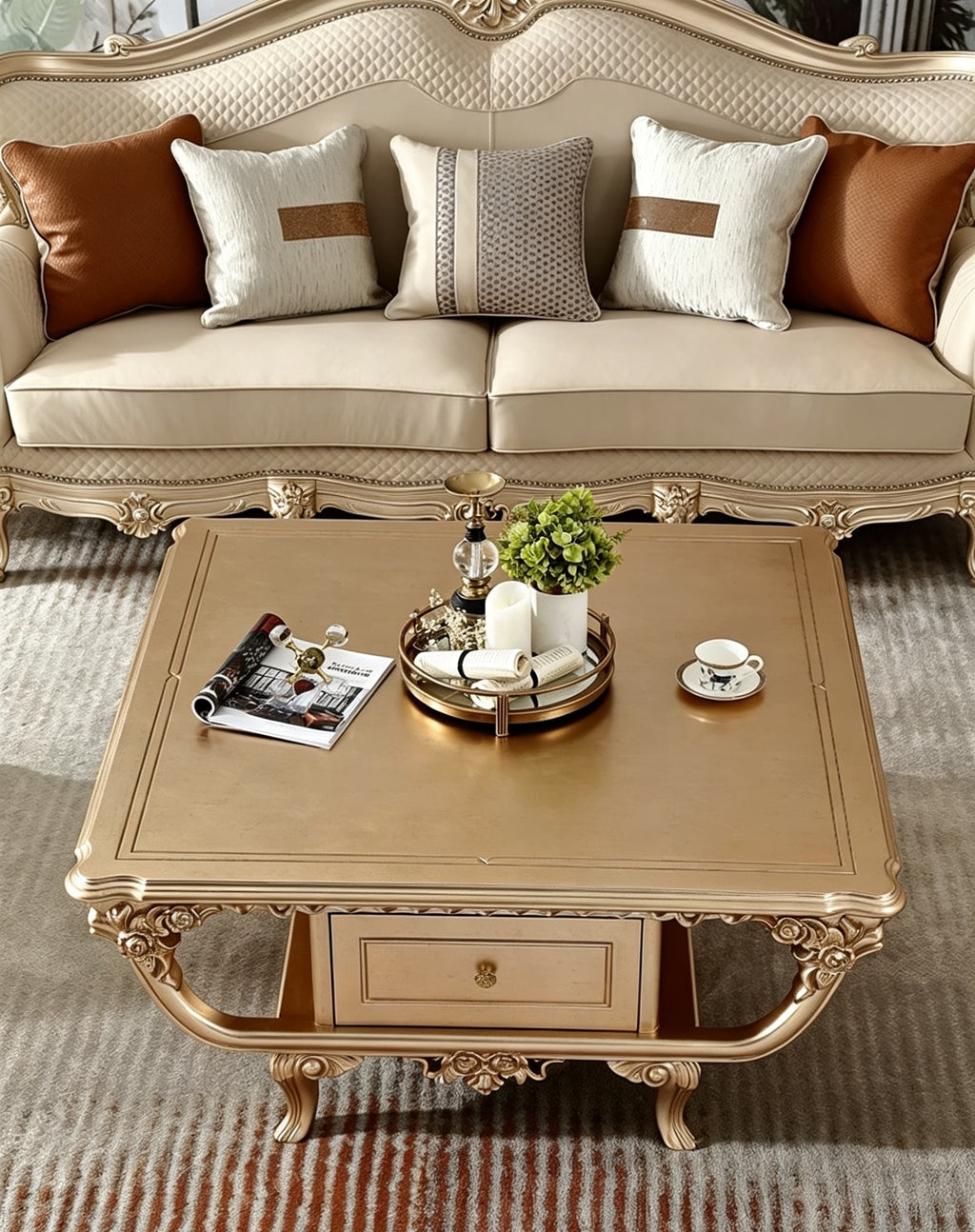Versailles French Square Coffee Table
