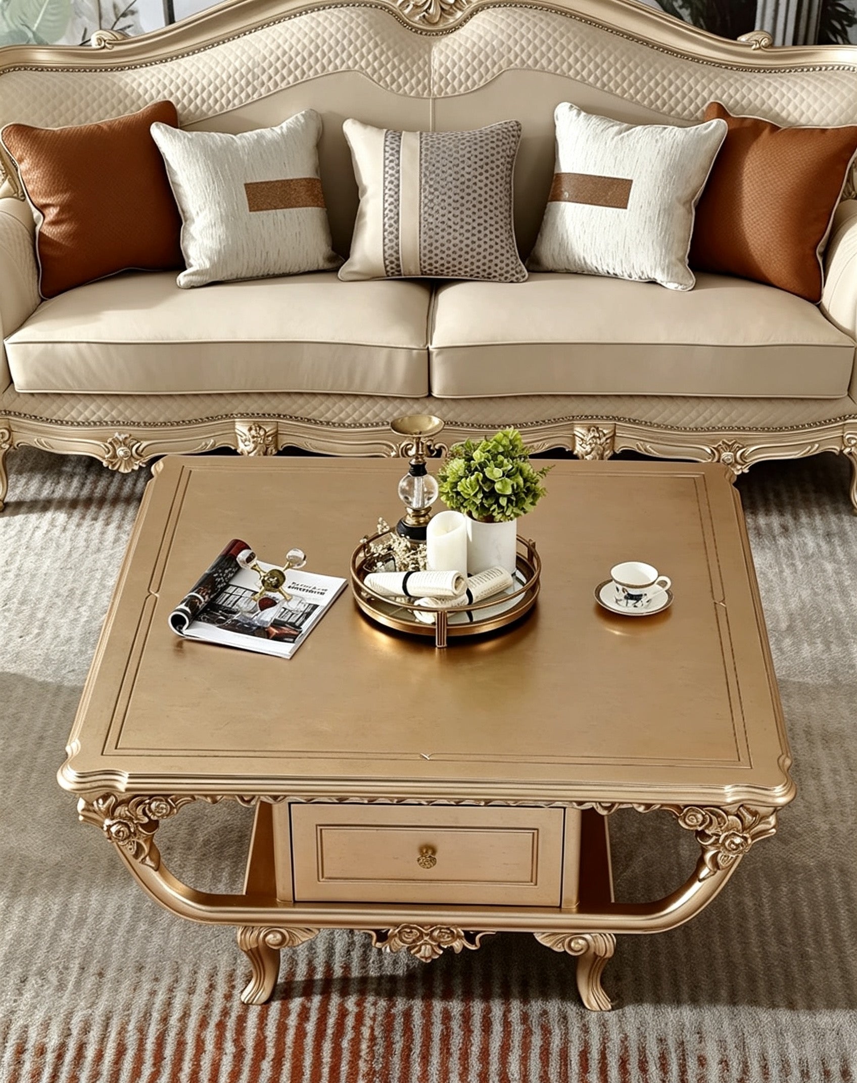 Versailles French Square Coffee Table