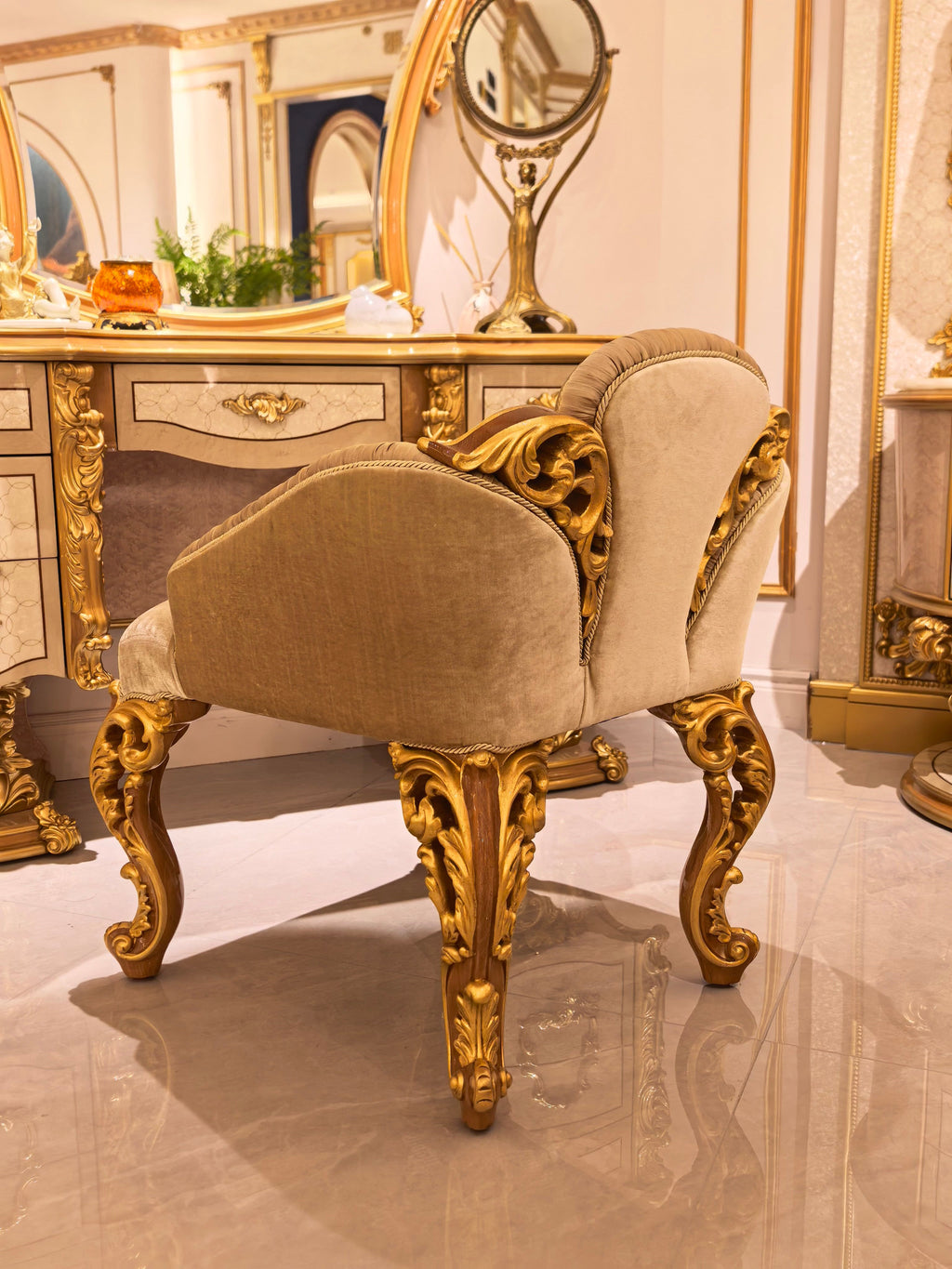 Seraphine French Imperial dressing table additional angle - GrandLiving Luxe