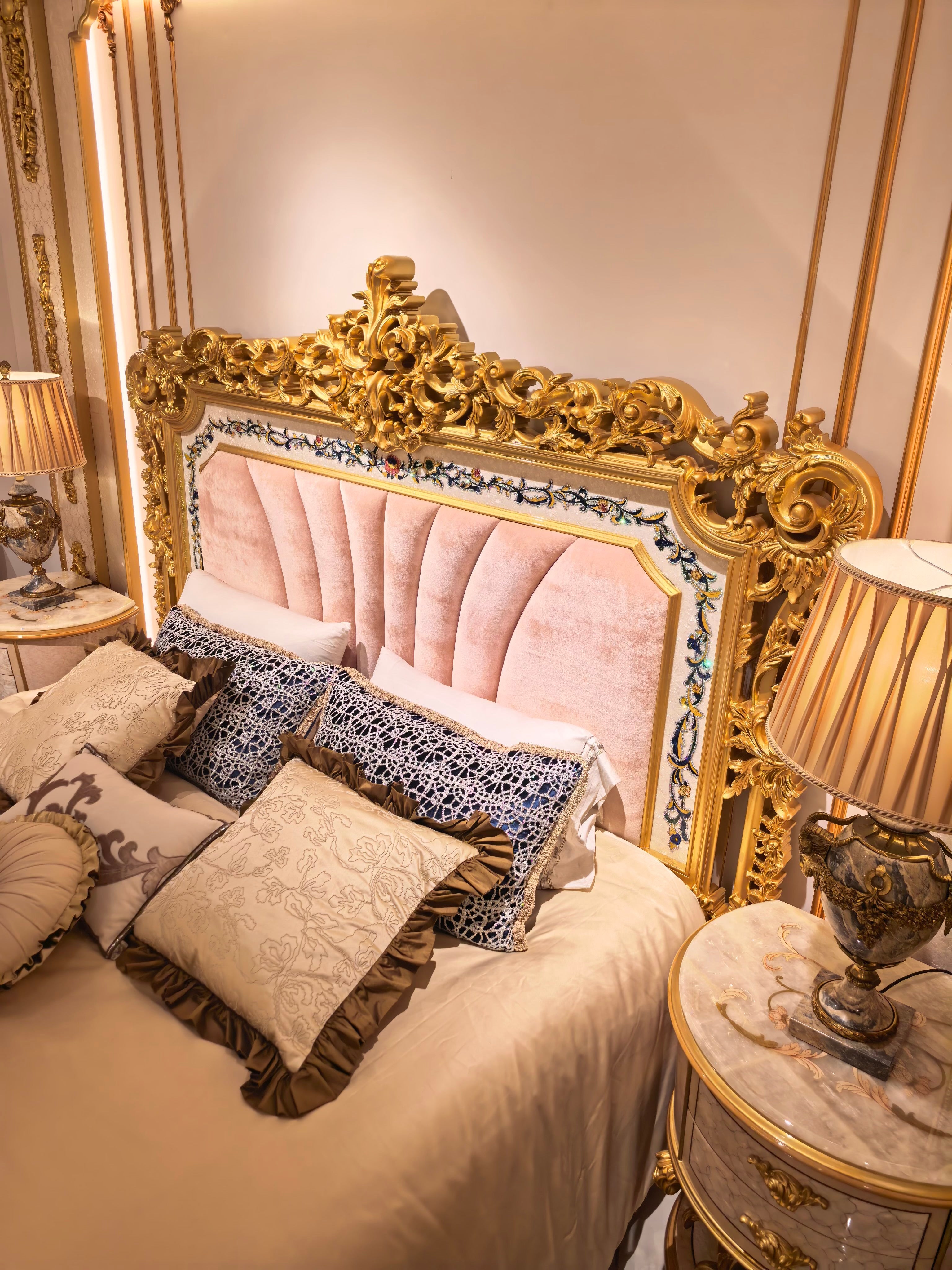 Delphine French Imperial bedside table full view - GrandLiving Luxe