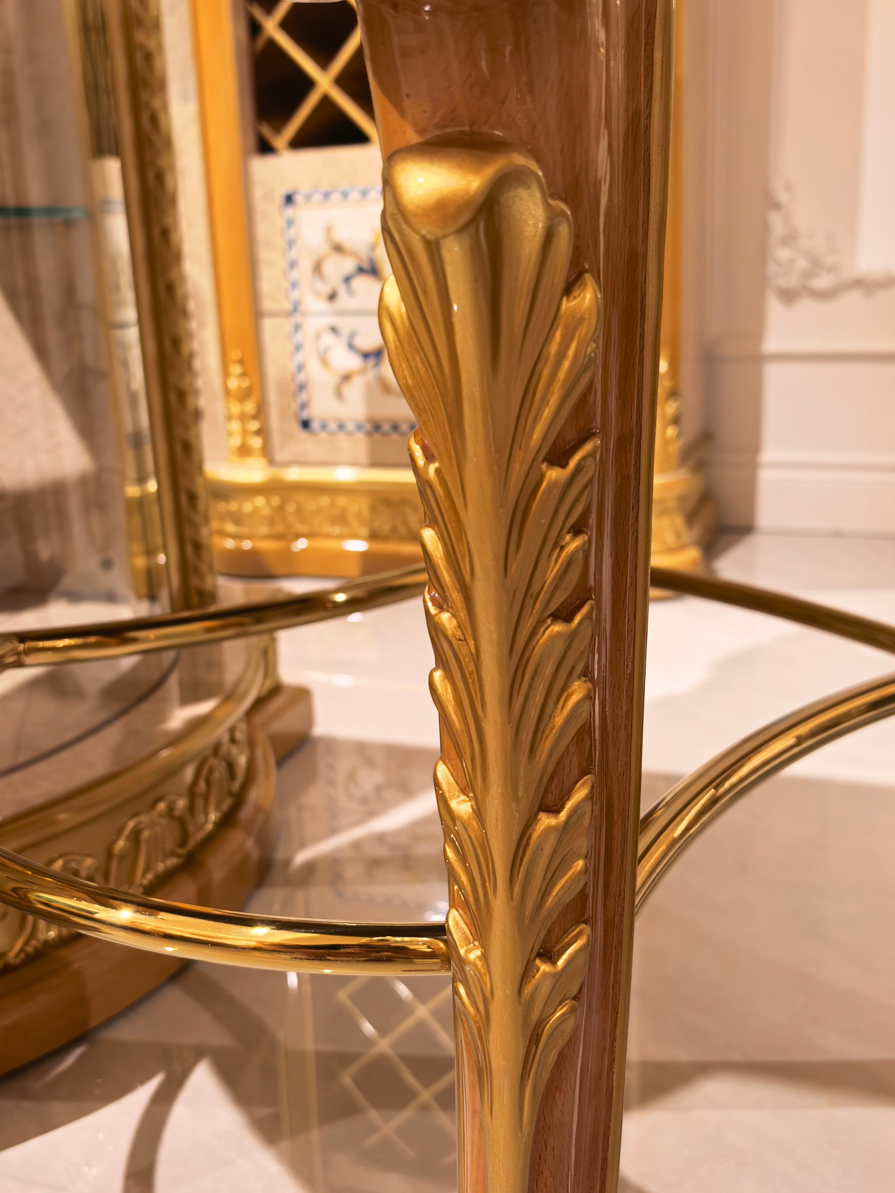 Rosalind French Imperial bar stool full view - GrandLiving Luxe