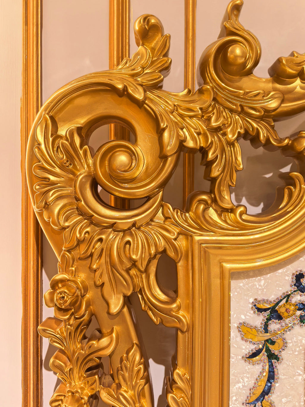 Odette French Imperial bed upholstery detail - GrandLiving Luxe