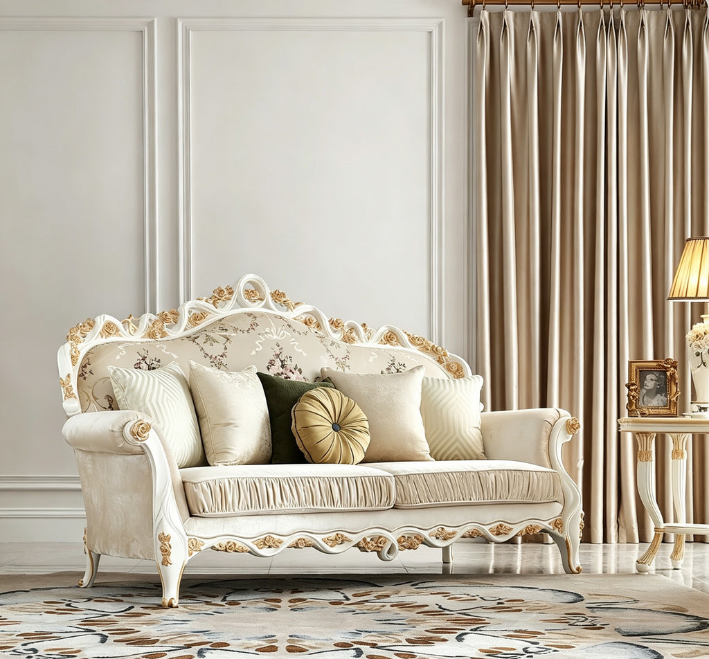 Eternal Bloom Luxury French Vintage Sofa