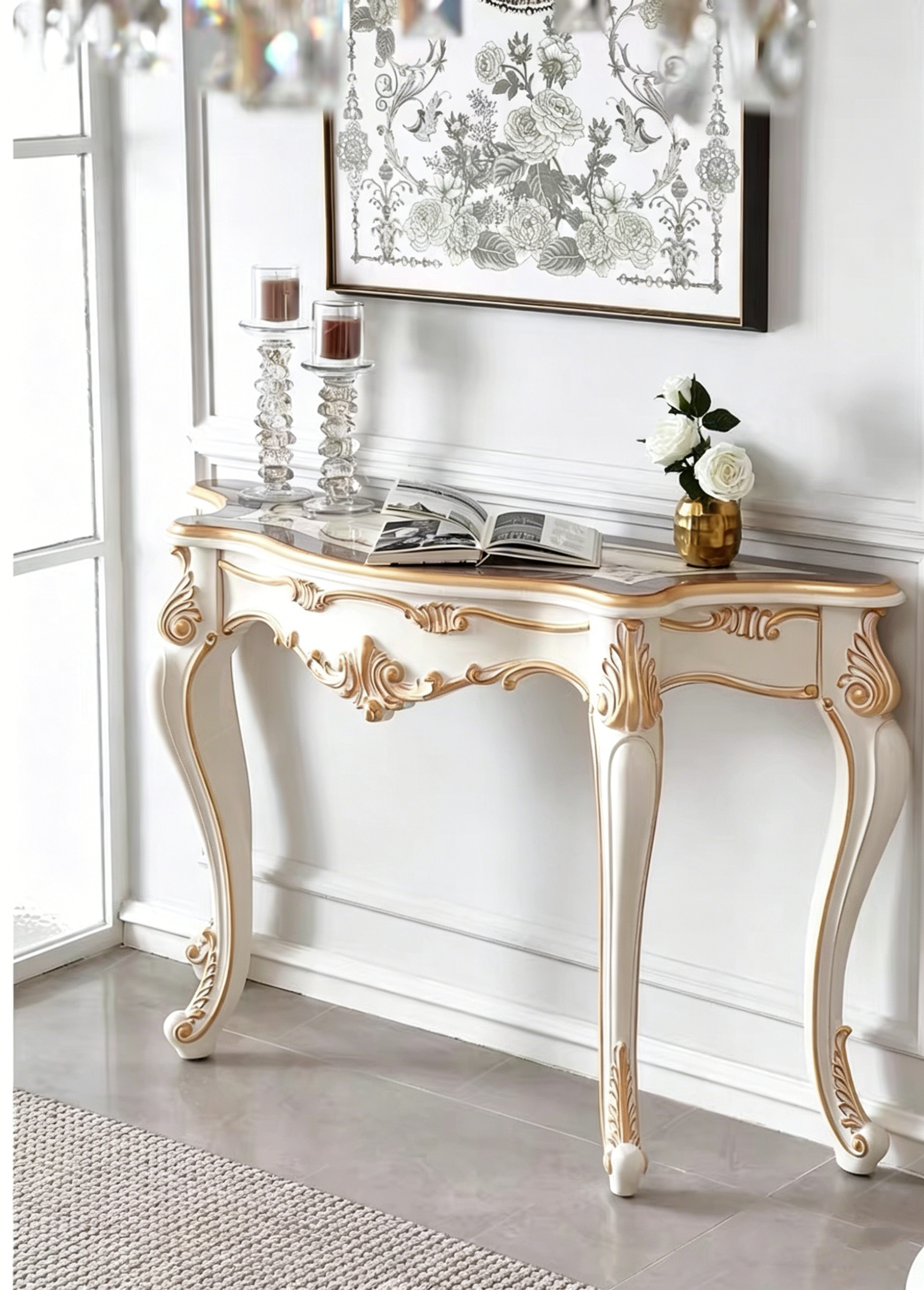 Ivory Grace French Vintage Console