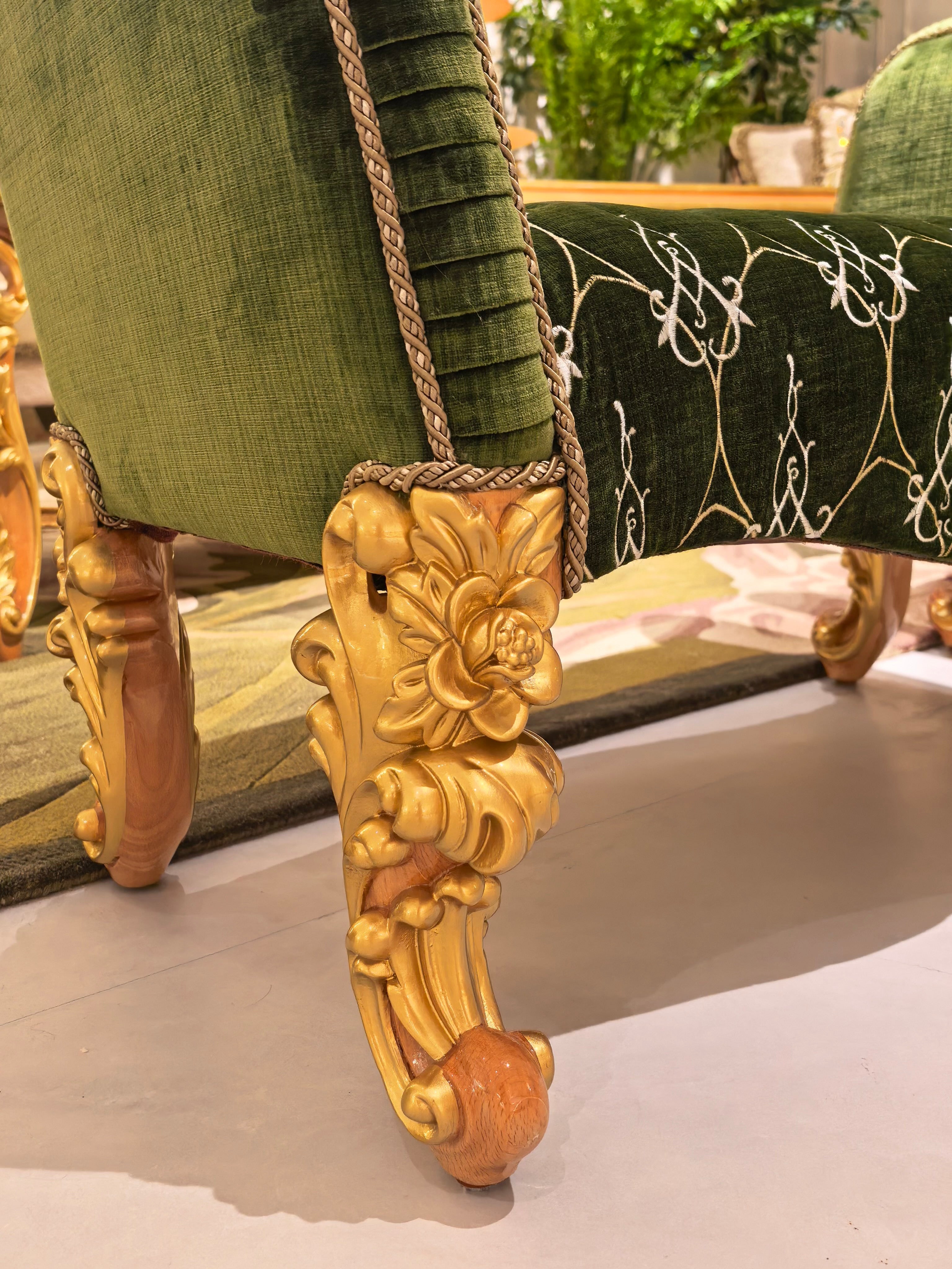 Lucienne French Imperial stool side view - GrandLiving Luxe