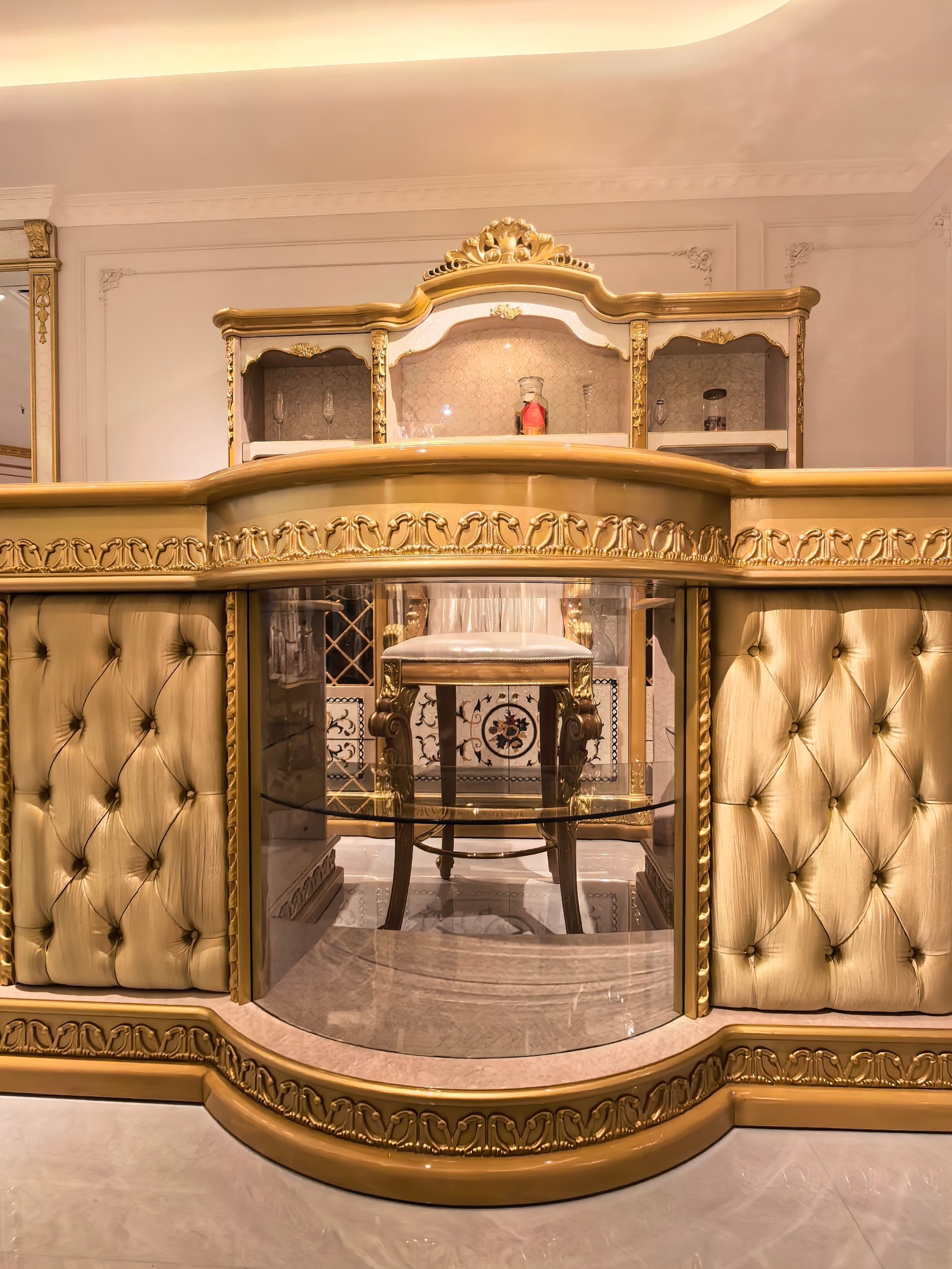 Rosalind French Imperial bar cabinet side view - GrandLiving Luxe