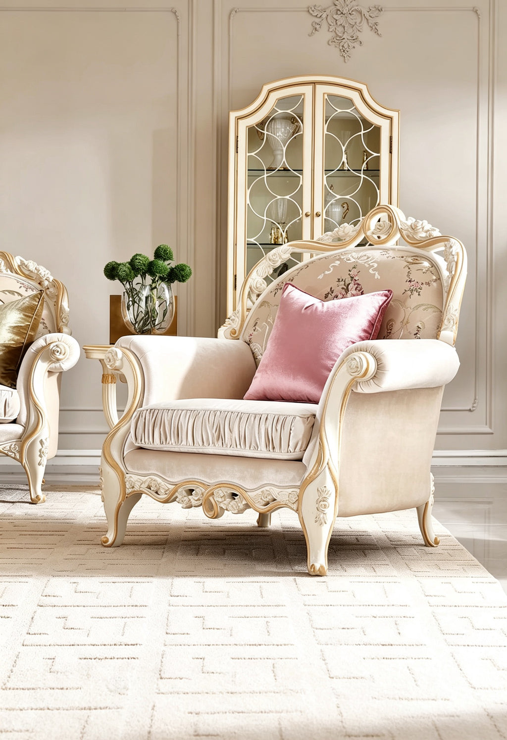 Eternal Bloom Luxury French Vintage Sofa