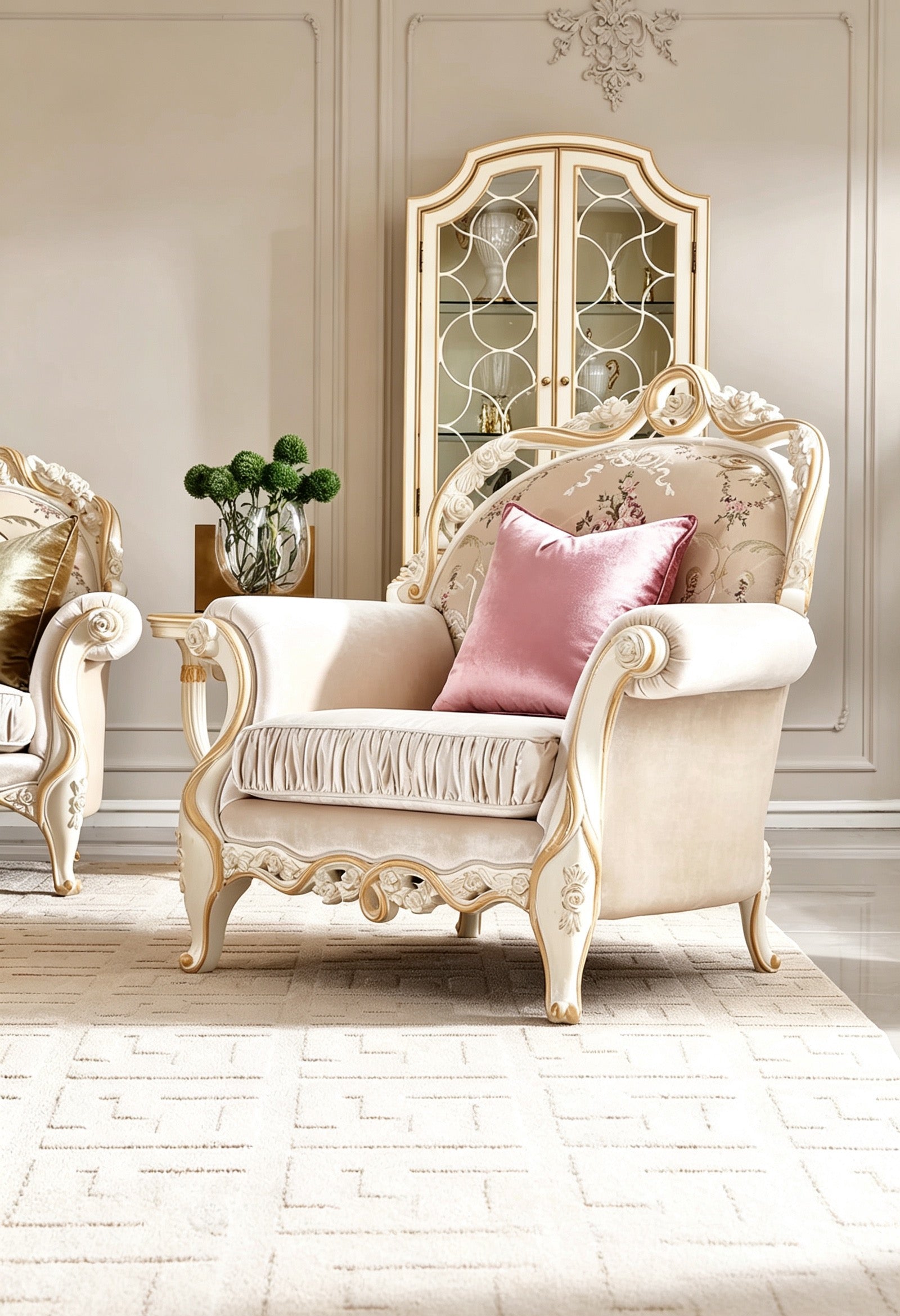 Eternal Bloom Luxury French Vintage Sofa