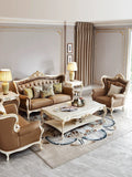Regal Carved French Vintage Sofa