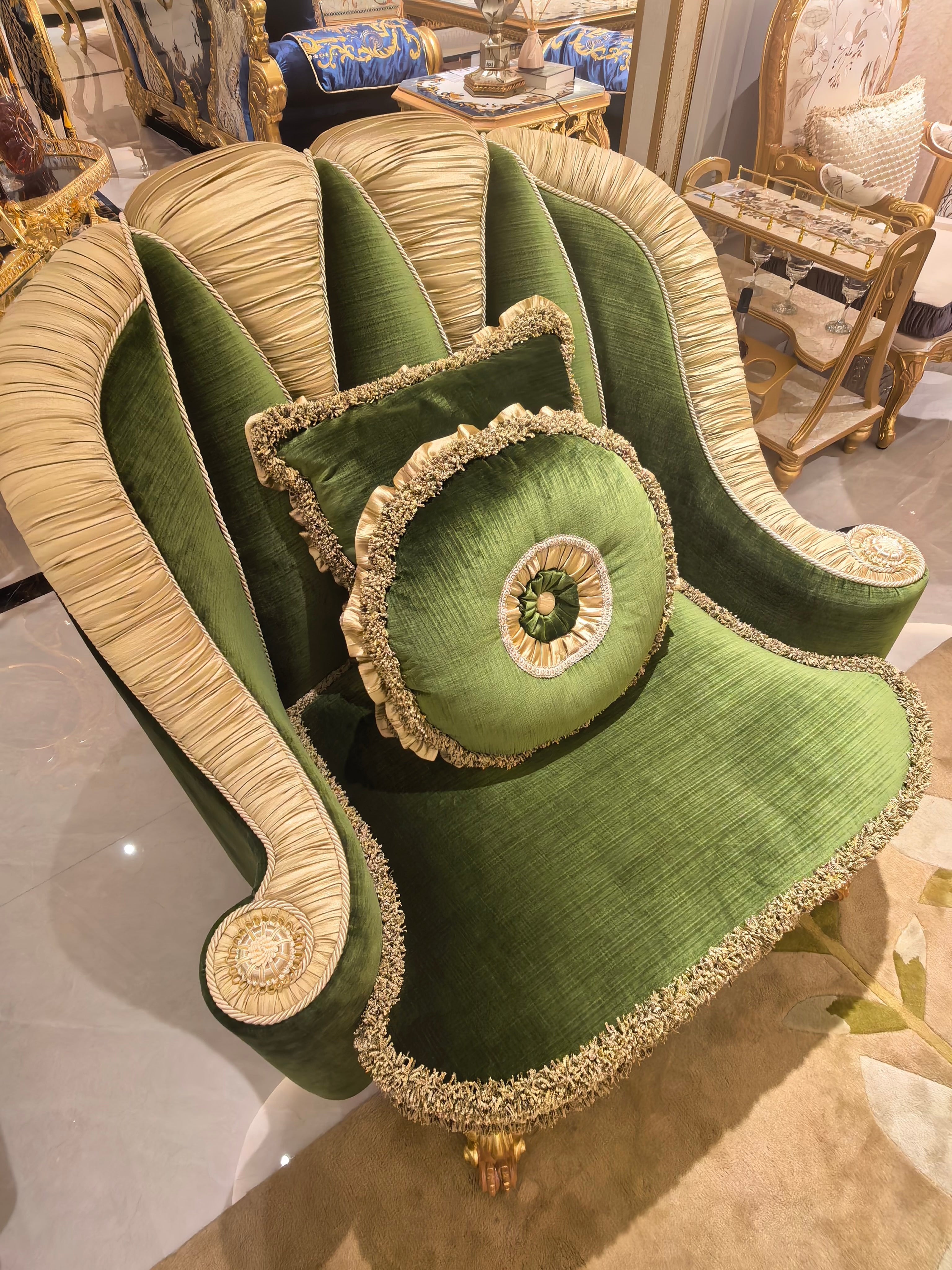 Charlotte French Imperial sofa full room setting - GrandLiving Luxe