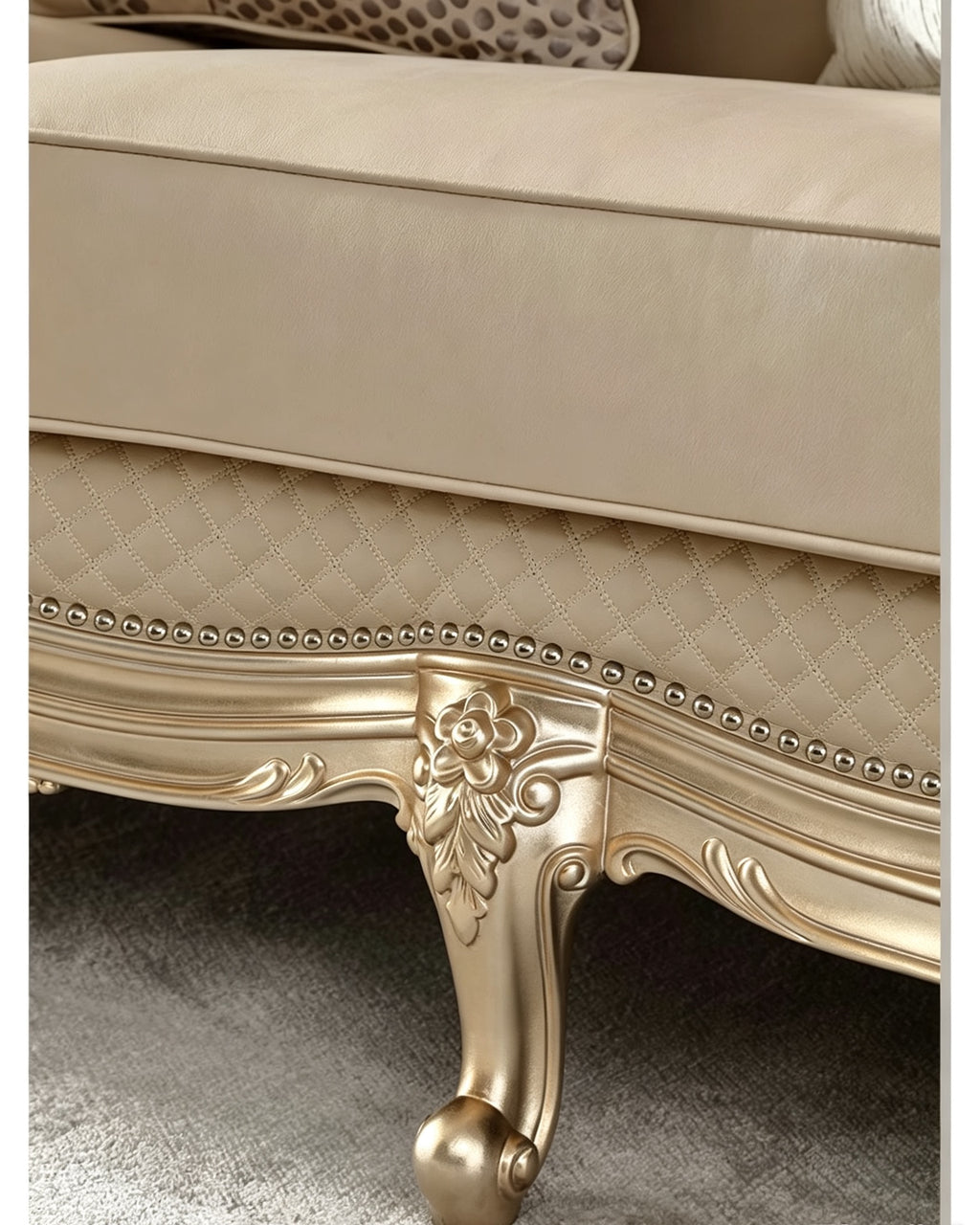 Impériale French Solid Wood Sofa