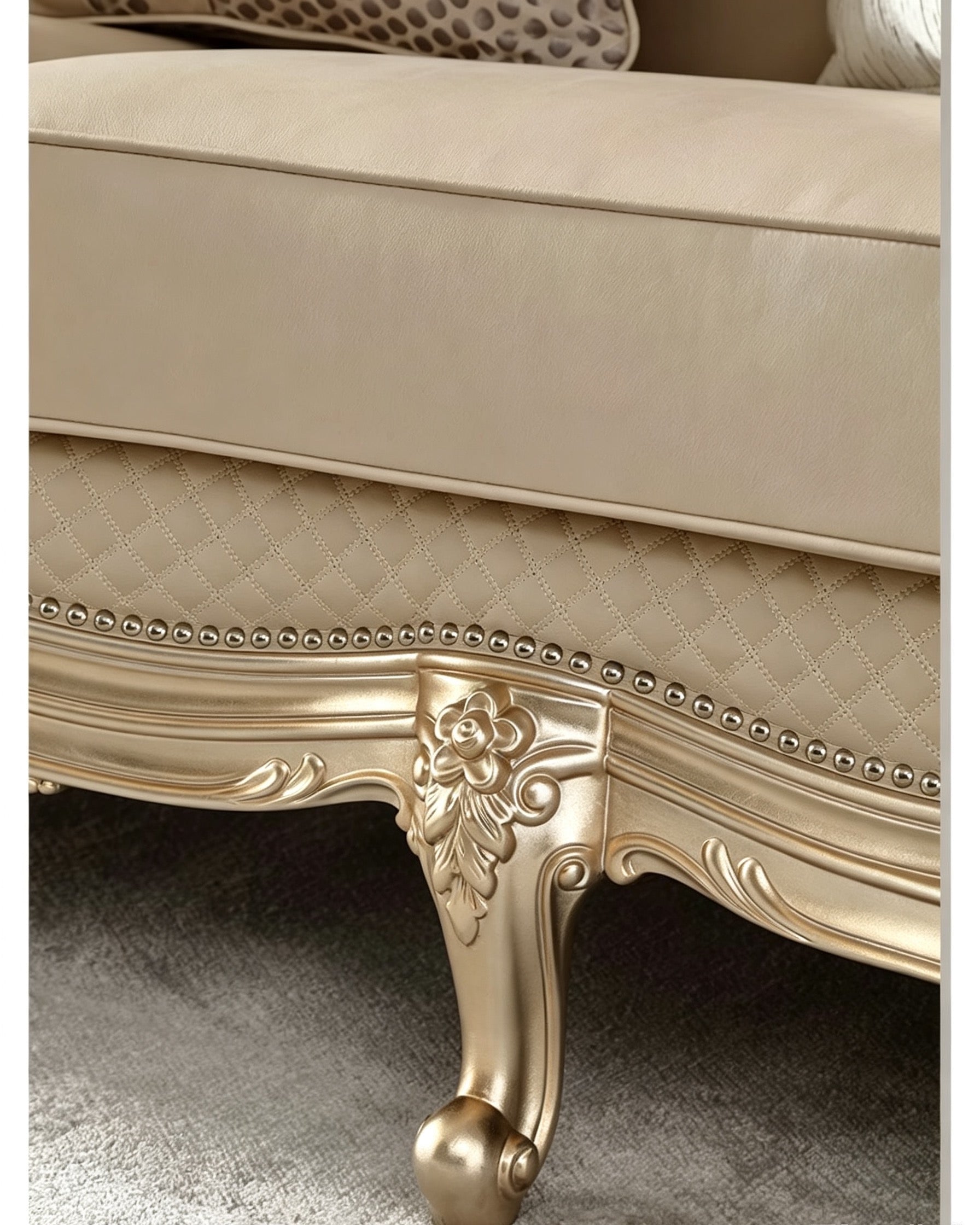 Impériale French Solid Wood Sofa