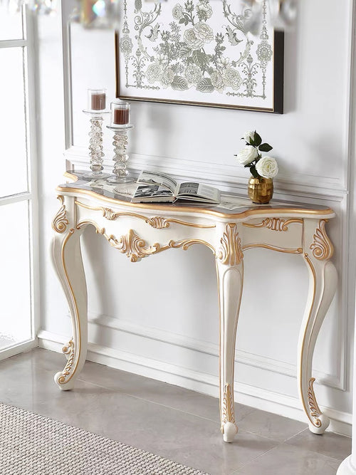Elegant classic hallway interior featuring carved luxury console table 2- GrandLiving Luxe
